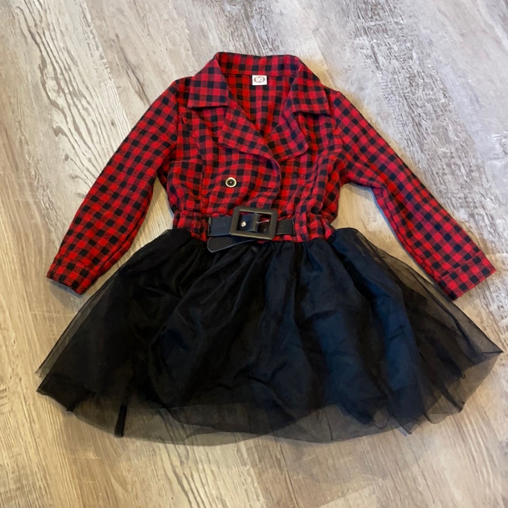 Plaid tutu skirt dress size 2t